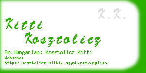 kitti kosztolicz business card